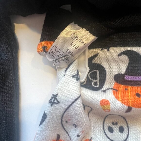 NWT Modern Kids 3 Piece Sleepwear Set Boo Pumpkin Halloween Pajamas Size 18M NEW - Picture 5 of 8